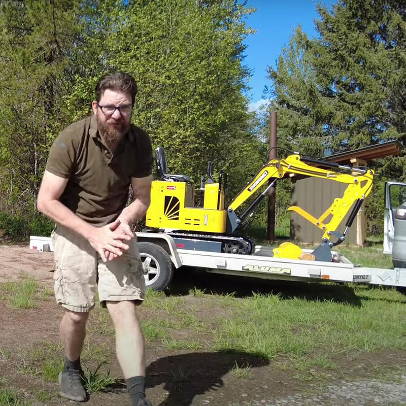 A esteira rolante Mini Excavator Travel Speed 2.5km/H do motor de Changchai seguiu o escavador pequeno